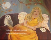 Magnet of Original Oil Painting Seat of Wisdom 5-1/2 by 4-1/4 inch size FREE  SHIPPING