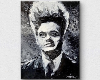 Eraserhead -  Original Oil Painting Jack Nance Portrait, David Lynch Tribute, Textured Canvas Wall Art