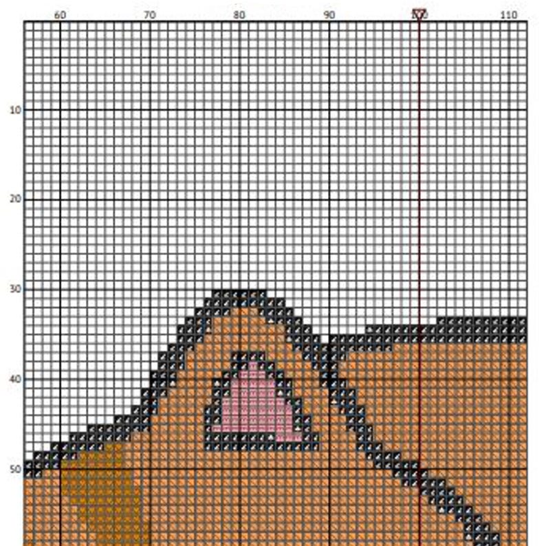 Sleepy Orange Tabby Cat Cross Stitch Pattern PDF, Chubby Embroidery ...