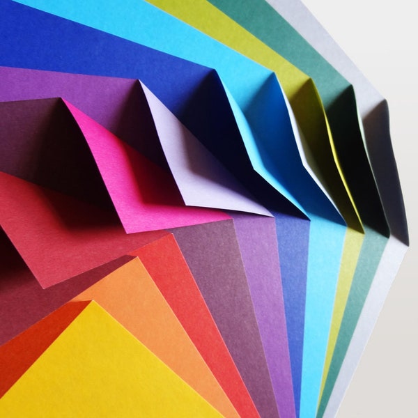 Folded Square Origami Origami Paper | 100 Sheets, 15cm (6") Square | Complementary Colour Collection