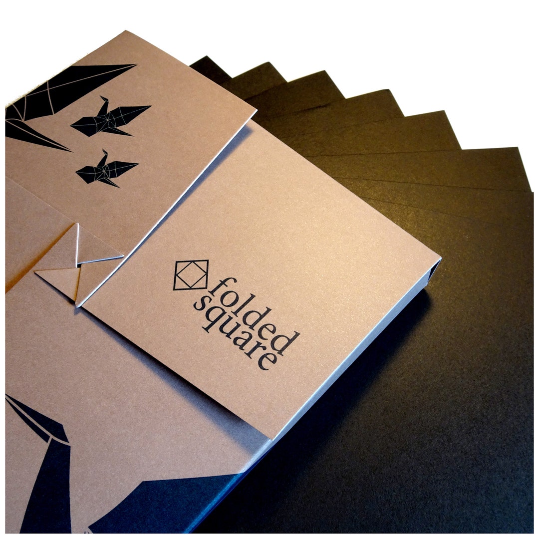 Black Origami Paper 100 Sheets, 15cm 6 Square - Etsy