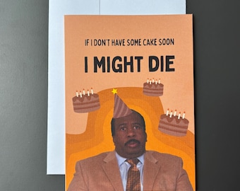 The Office Birthday Card,  Stanley Hudson Greeting Card, TV Show Fan Gift, Funny Sitcom Merch, Famous TV Character Pop Culture Coworker Gift