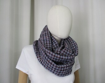 Infinity Schal in lila geflochtene Wolle, Herbst/Winter Infinity Schal