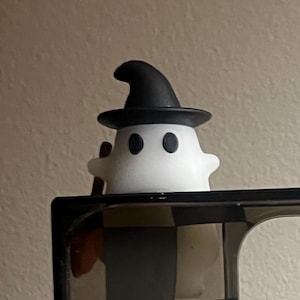 Ghost Witch Broom Phone decoration | 3D Printed Adhesive Spooky Decor Fall Accessory