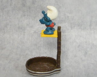 Smurfs High Diver - Vintage Figure Toy - Schleich - 40243 - see photos and description
