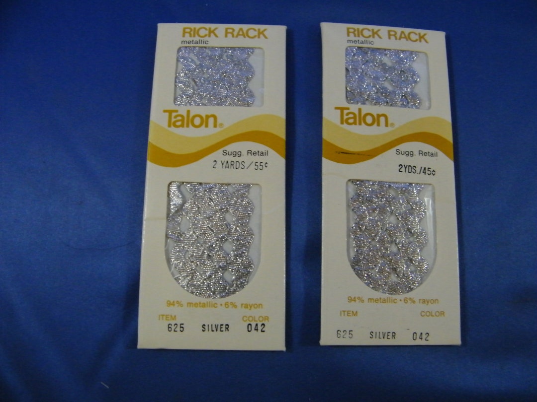 Silver Rick Rack New Sealed 2 Yards in Each See Photos and Description ...