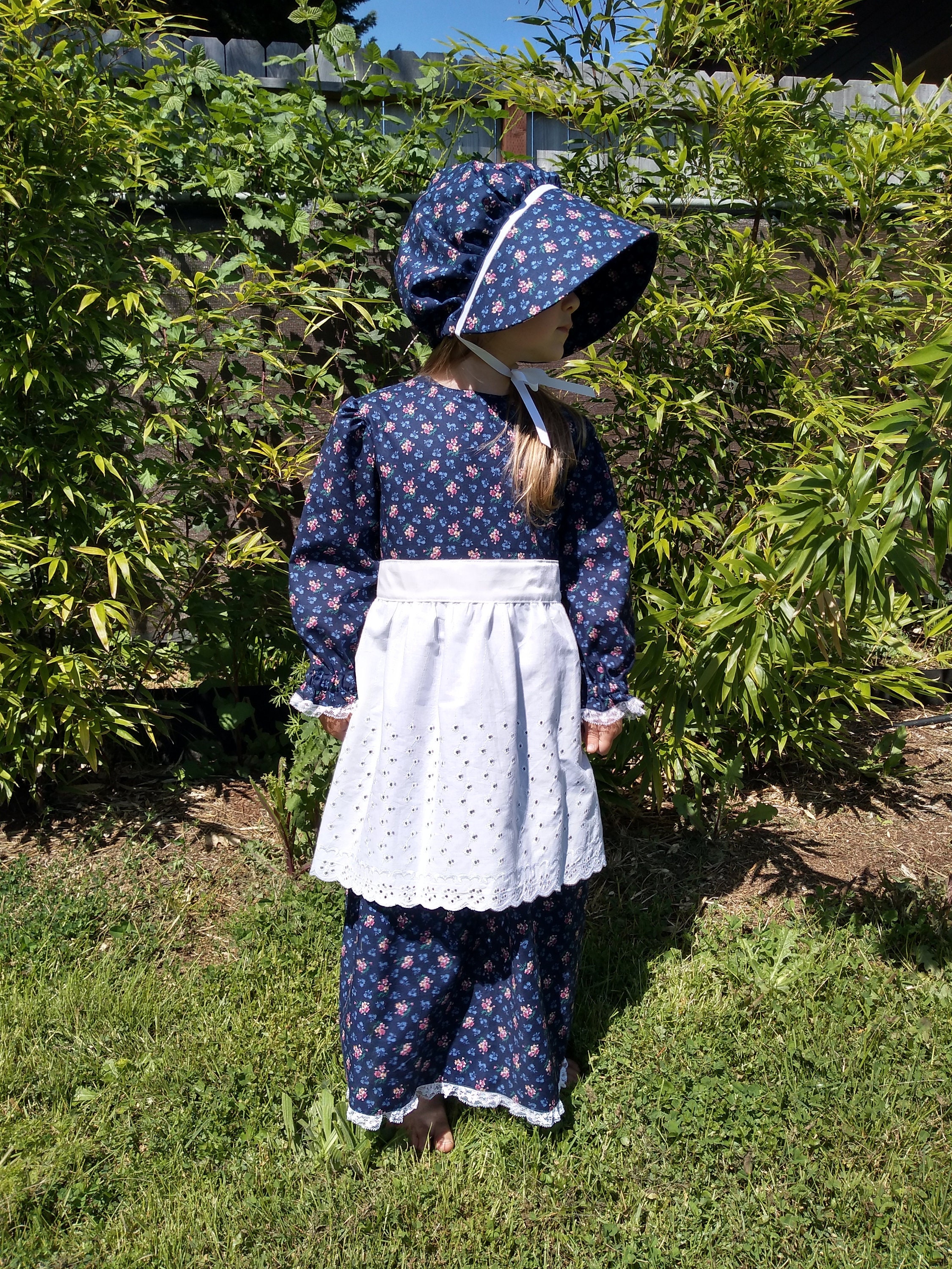 Laura Ingalls Costume, Girl Size 4 Pioneer Costume With Bonnet and Apron,  Little House on the Prairie Costume Ready to Ship -  New Zealand