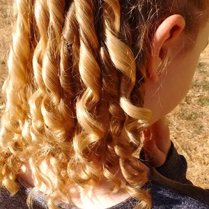 No heat curls- short hair - Nutcracker Victorian rag curl fabric &quot;rags&quot;, Victorian ringlets, no-heat curls, Priority Shipping Available