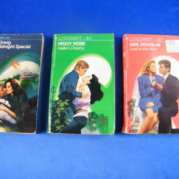 Loveswept Romances - 3 Books - 70,301 & 327- used paperbacks - see photos and description