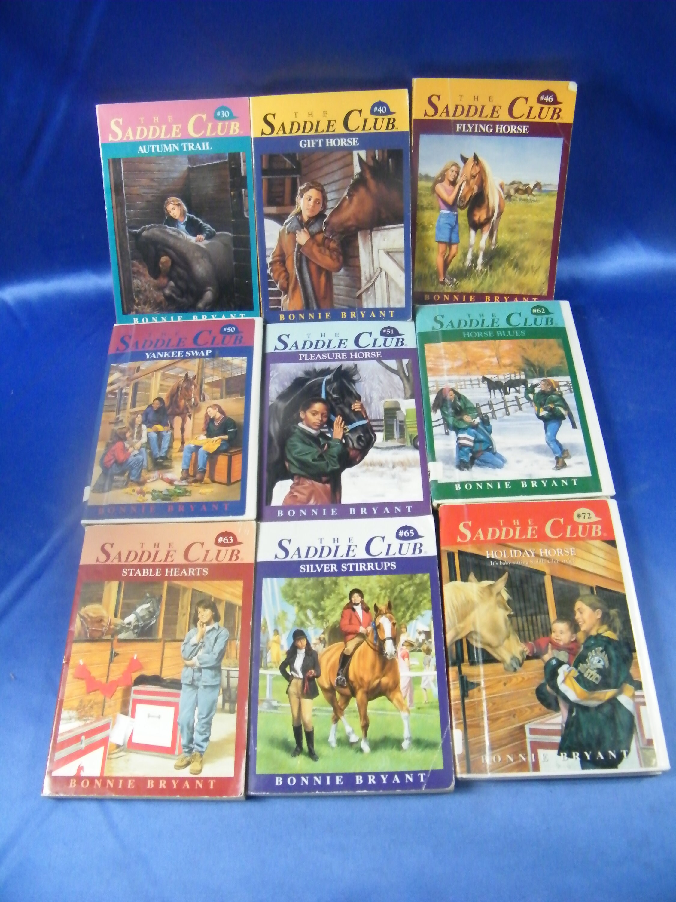 Saddle Club Books by Bonnie Bryant 9 Second Hand Books-mix of