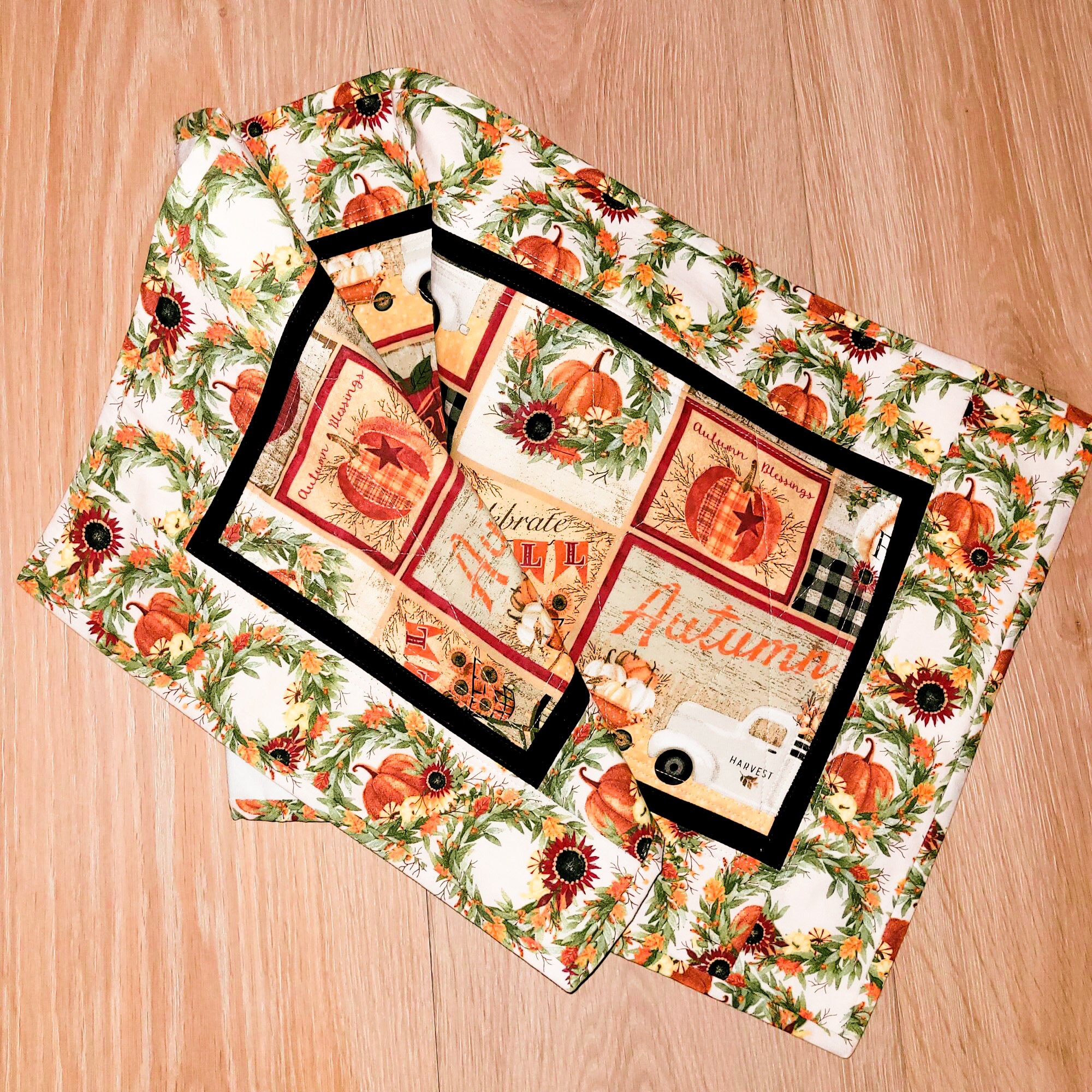 Quilted Farmhouse Table Runner Autumn Fall Harvest - Etsy