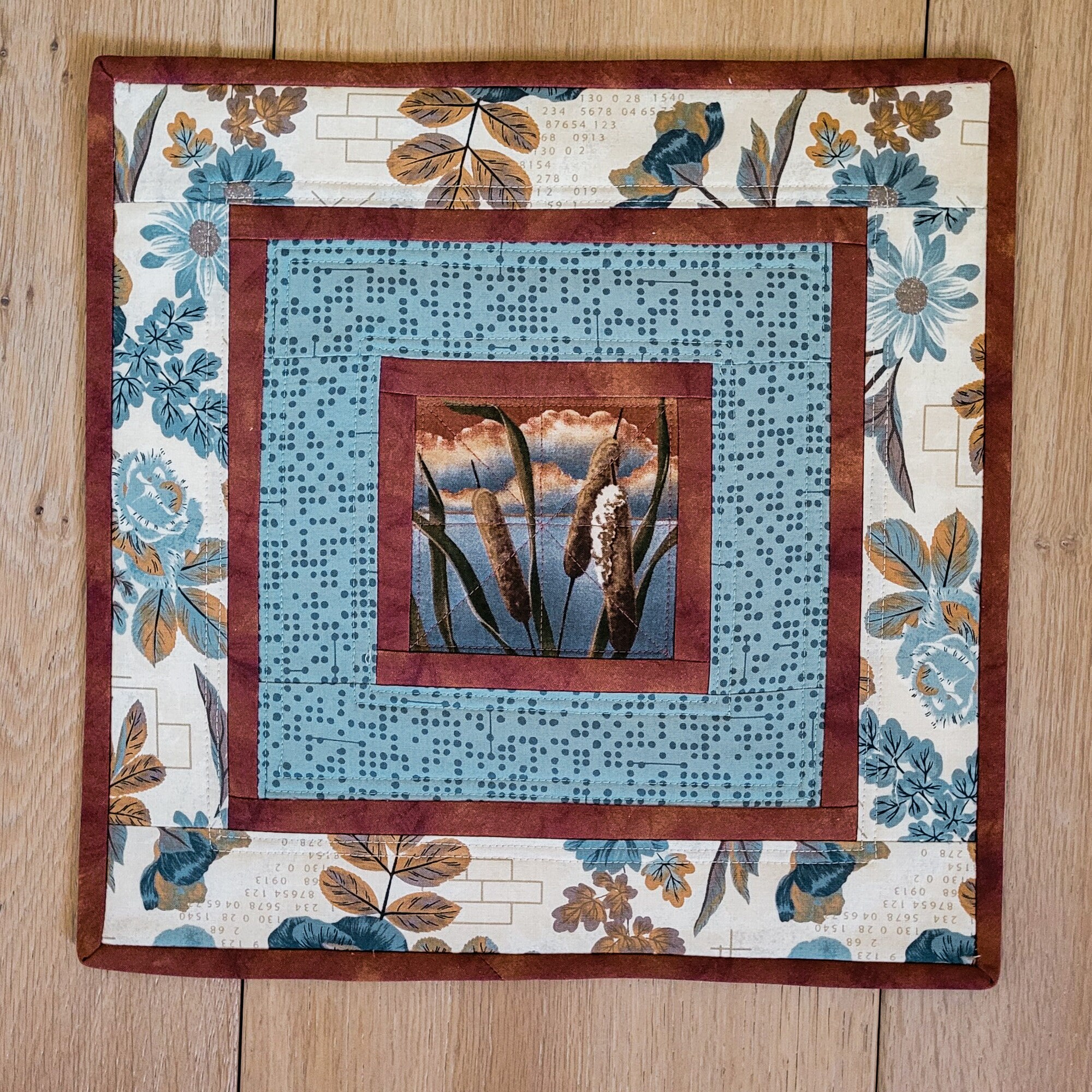 Mini Quilted Table Topper/table Mat/candle Mat Fall & Harvest Etsy