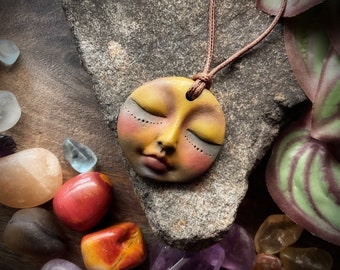 Goddess Necklace - Handcrafted Goddess Pendant on Vegan Necklace (Free Shipping)