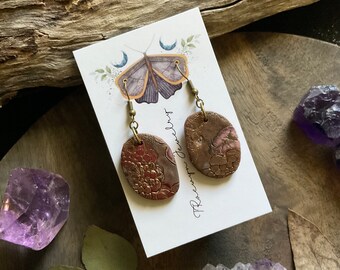 Clay Earrings. Handcrafted and One of a Kind. Lightweight Clay. Artisan Jewelry. (Free Shipping)