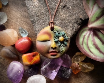 Goddess Necklace - Handcrafted Goddess Pendant on Vegan Necklace (Free Shipping)