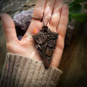 Warrior Spirit Necklace - Arrow Head Necklace Handcrafted in Clay (Free Shipping)