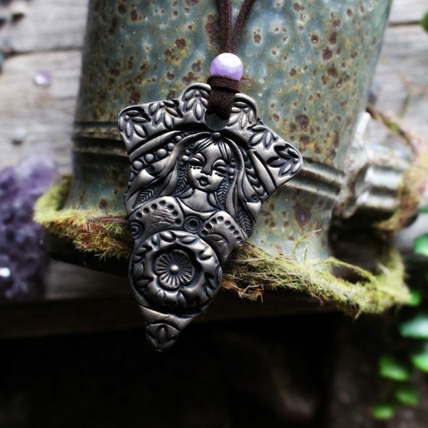 Warrior Spirit Necklace - Arrow Head Necklace Handcrafted in Clay (Free Shipping)