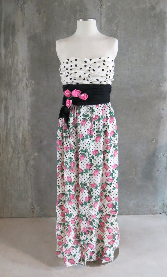 Vintage Eugene Alexander Strapless Dress, Flamenco