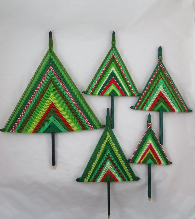 God's Eye Christmas Tree Set Etsy