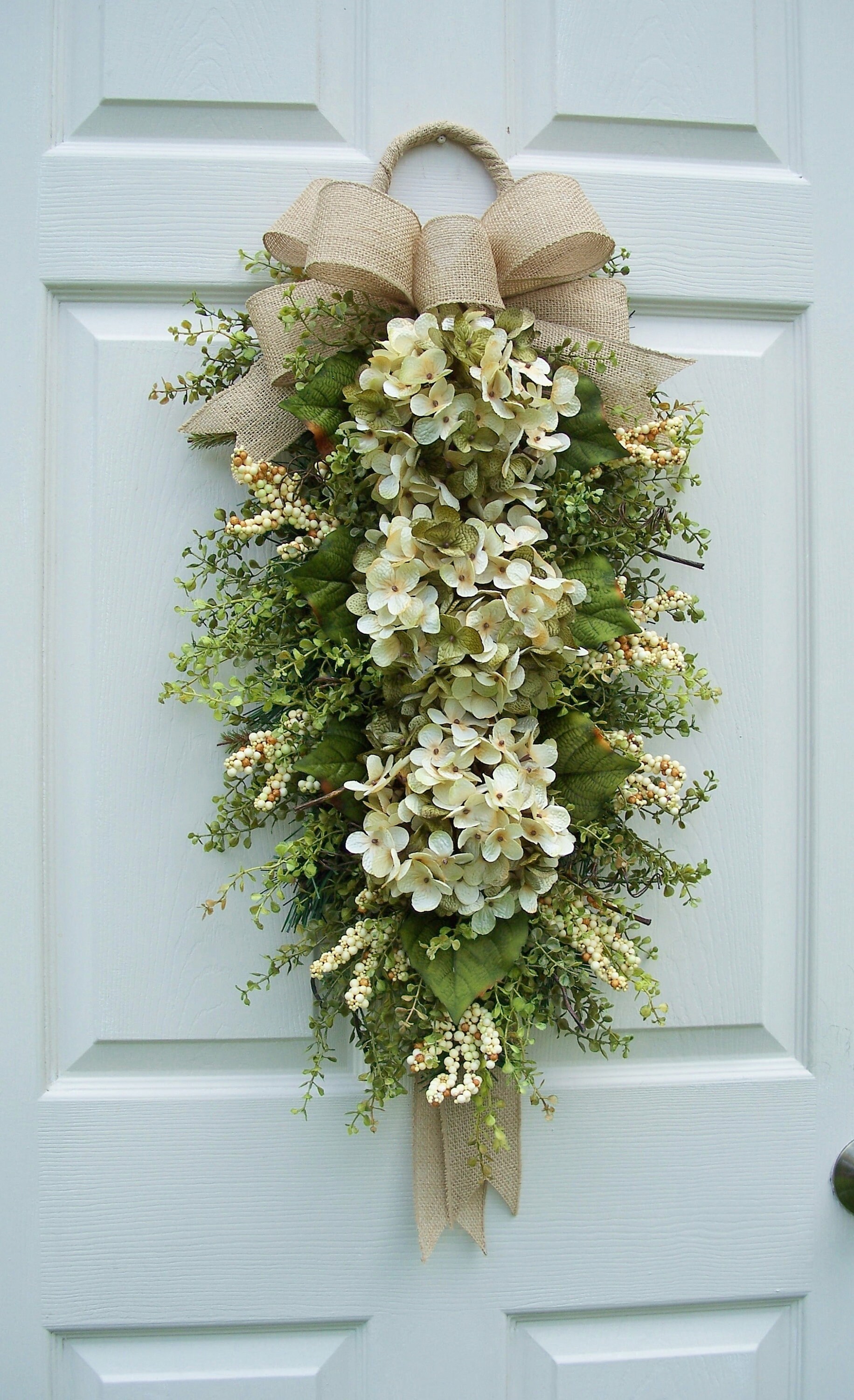 Evergreen and Magnolia Winter Centerpiece, Christmas Floral Arrangement,  Snowy Winter Flower Arrangement for Table