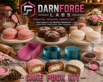 Cake Puck or Pop Mold Kit – Food Safe Baking Tools for Layered Treats