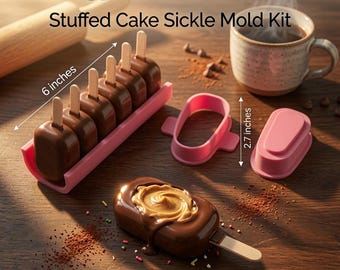 Stuffed Cakesicle Cutter and Plunger Set with Integrated Stick Tray – 2.7 Inch Cakesicle Maker