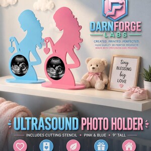 Elegant Pregnant Mom Ultrasound Picture Holder and Sonogram Display Stand.