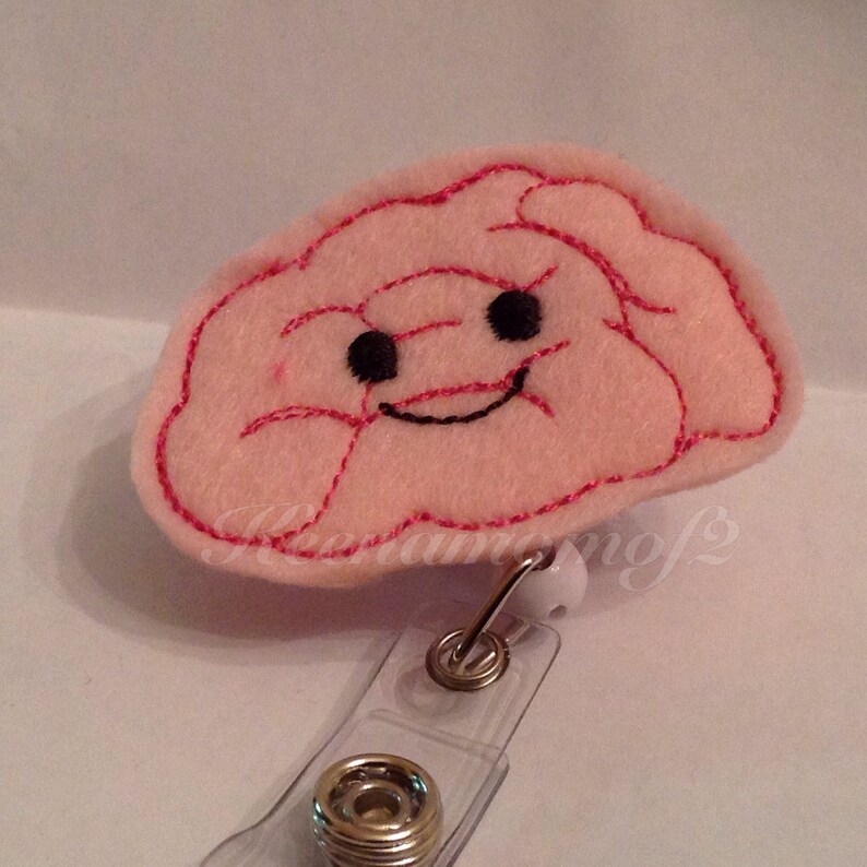 Unique Retractable ID Badge Holder Benny the Brain name Etsy