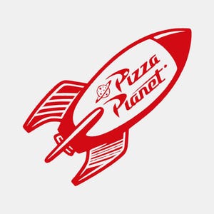 Pizza Planet Rocket SVG: Retro rymdskepp klippfil (digital nedladdning)
