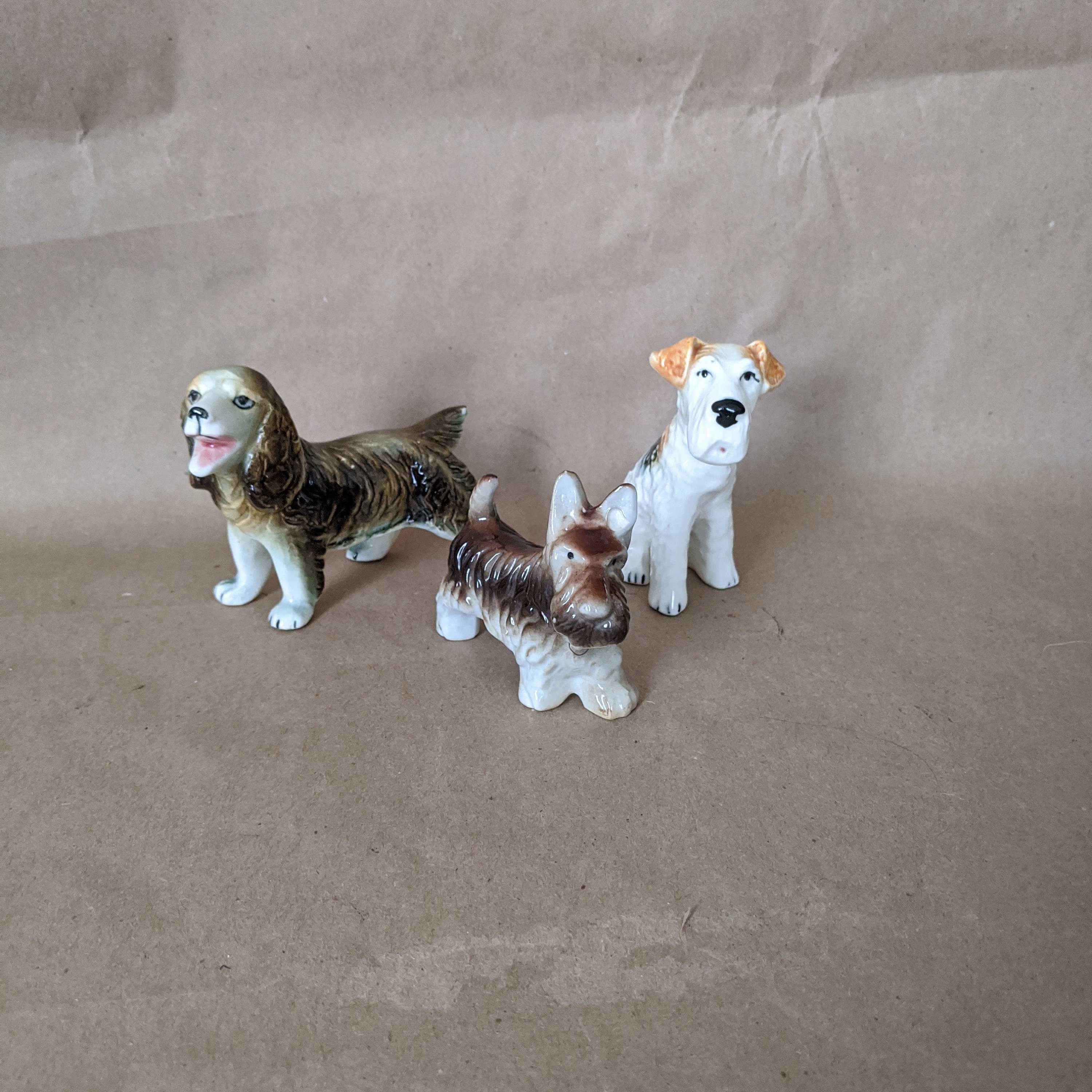 Ceramic Dog Figurines Made in Japan Etsy