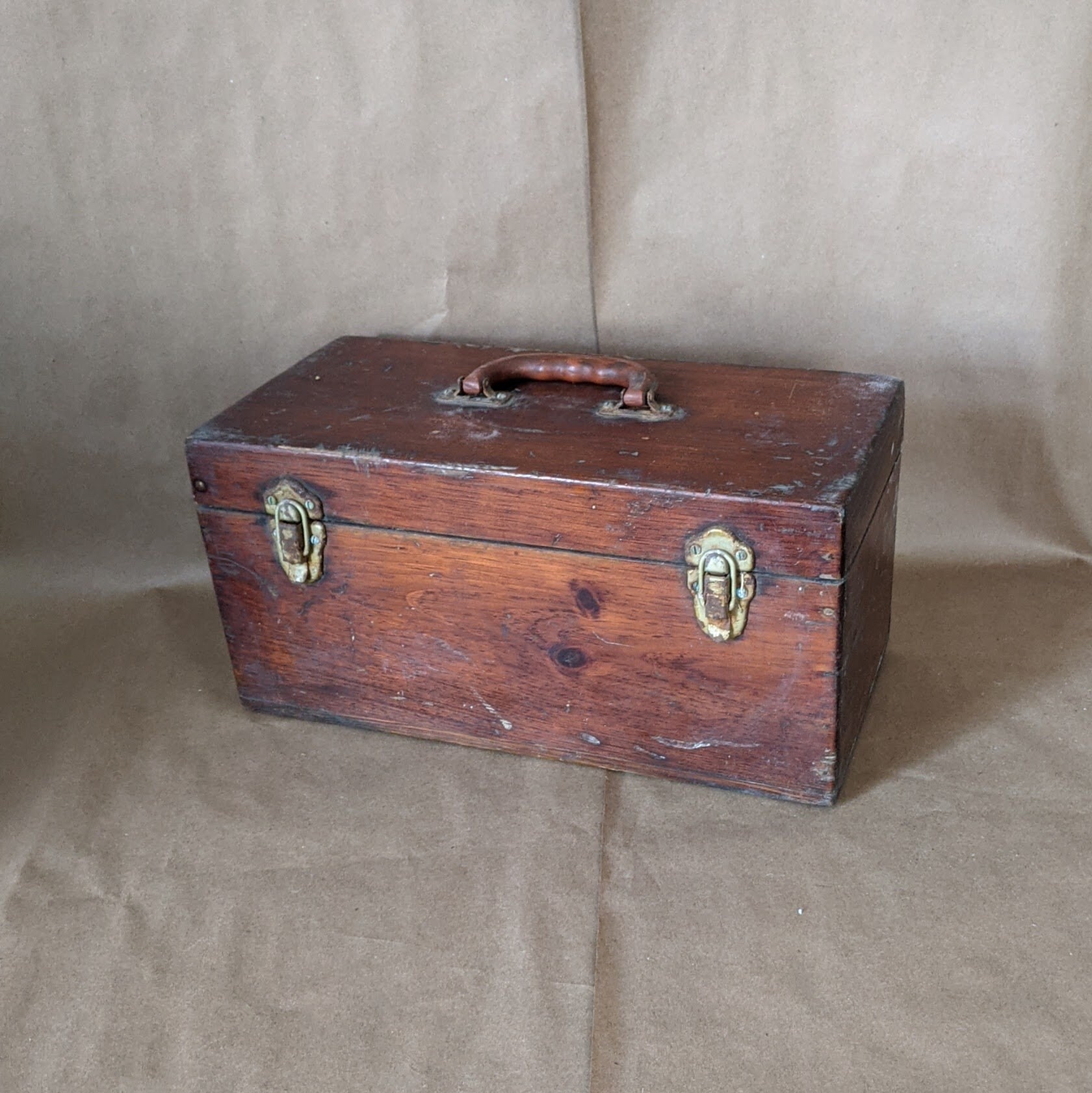 Remline Sears Metal Tool Box Vintage Red Etsy