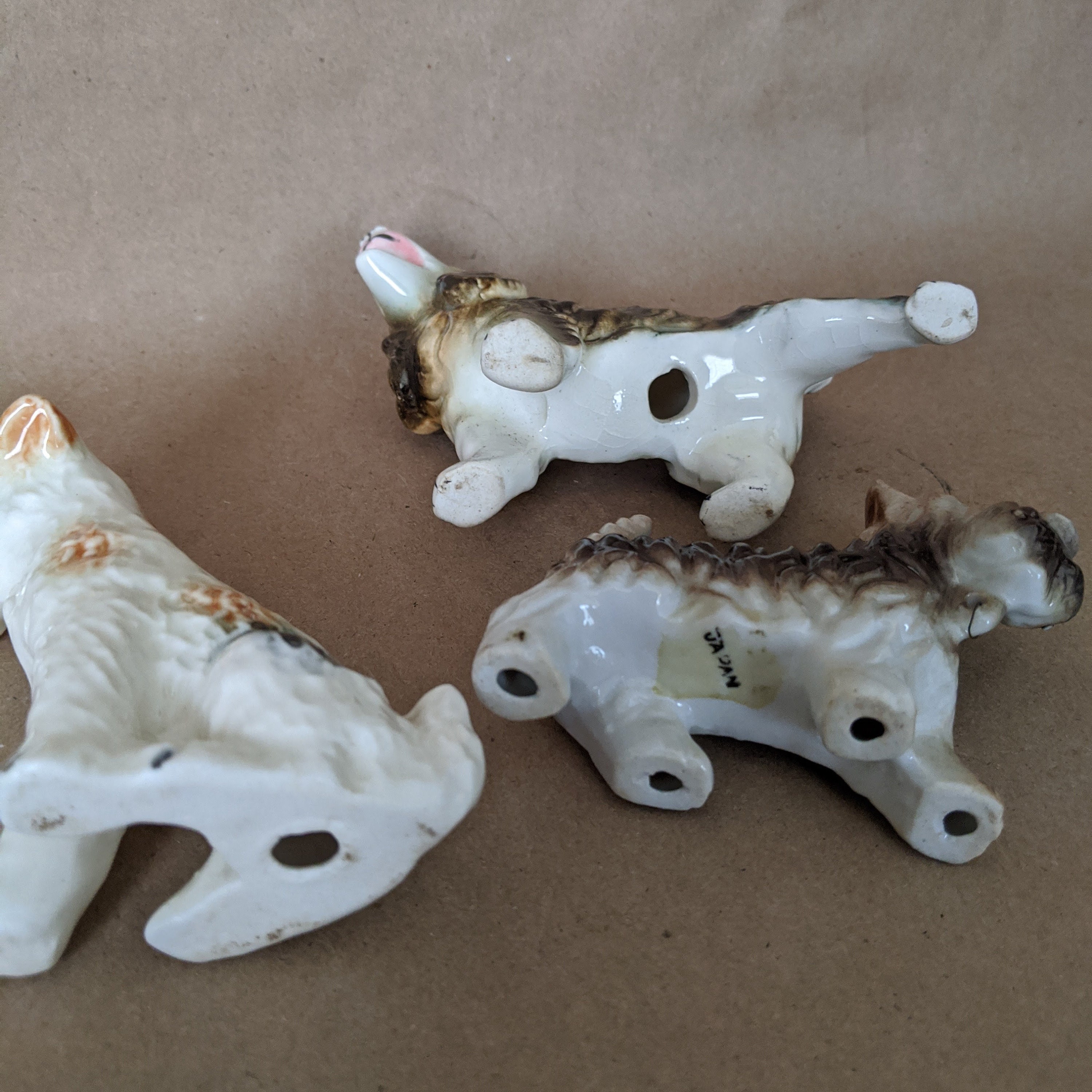 Ceramic Dog Figurines Made in Japan Etsy