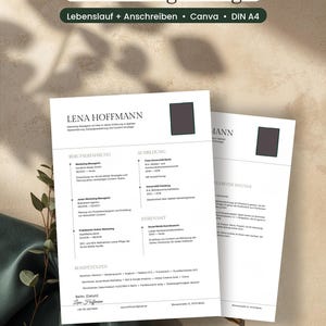 Bewerbungsvorlagen Canva | Lebenslauf Vorlage Deutsch mit Anschreiben | Lebenslauf Modern | DIN A4 | Digitaler Download