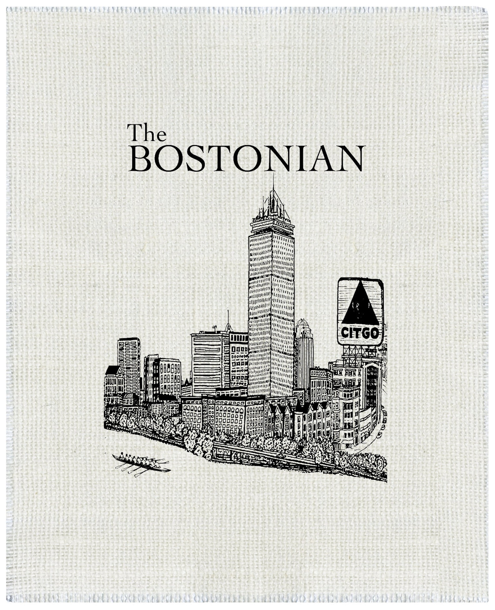 The Bostonian Burlap Wall Art Boston Wall Art Boston Etsy
