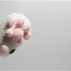 Cat Paw - dot dot, needle felted wool Pencil Cap