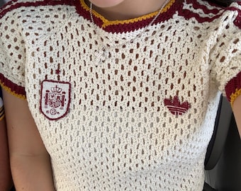 Patrón segunda camiseta selección española de fútbol