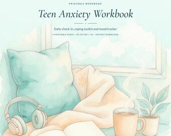 Teen Anxiety Journal | Coping Skills, Mood Tracker (Instant Download)
