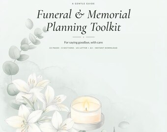 Funeral Memorial Planning Toolkit, End of Life Organizer (PDF)