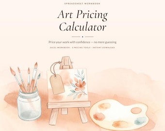 Art Pricing Calculator, Cost-Plus & Size-Based Methods (Digital Download)