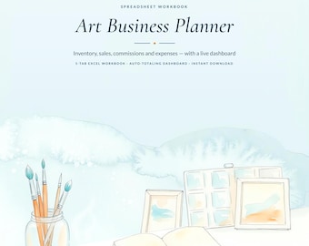 Art Business Planner, Inventory, Sales, Expense Tracker (Digital Download)