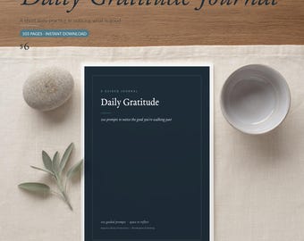 Printbaar dankbaarheidsdagboek, 100 dagelijkse begeleide vragen (pdf), dankbaarheidswerkboek voor vrouwen, direct te downloaden dagboekpagina's