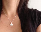 Sterling Silver Star Necklace - Silver Star Pendant - Star Jewelry - Gift For Her