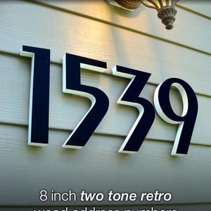 GARDENmarx 8 inch two tone retro address numbers