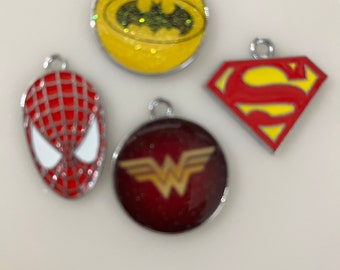 Super hero wonder woman spider man superman batman pendant