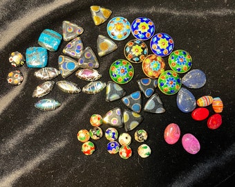 exquisite bead lot Euro glass , painted, stone, enameled and more