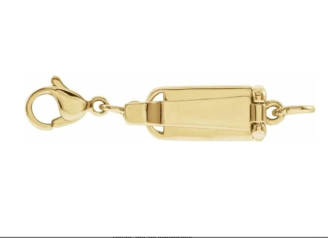 Selflocking Jewelry Clasp Converter, Safety Catch. Yellow