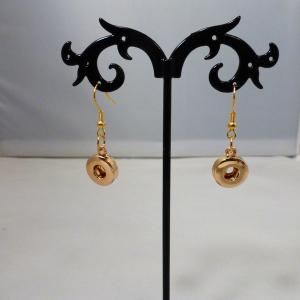 noosa ginger magnolia vine snap earring blanks  gold or silver plate