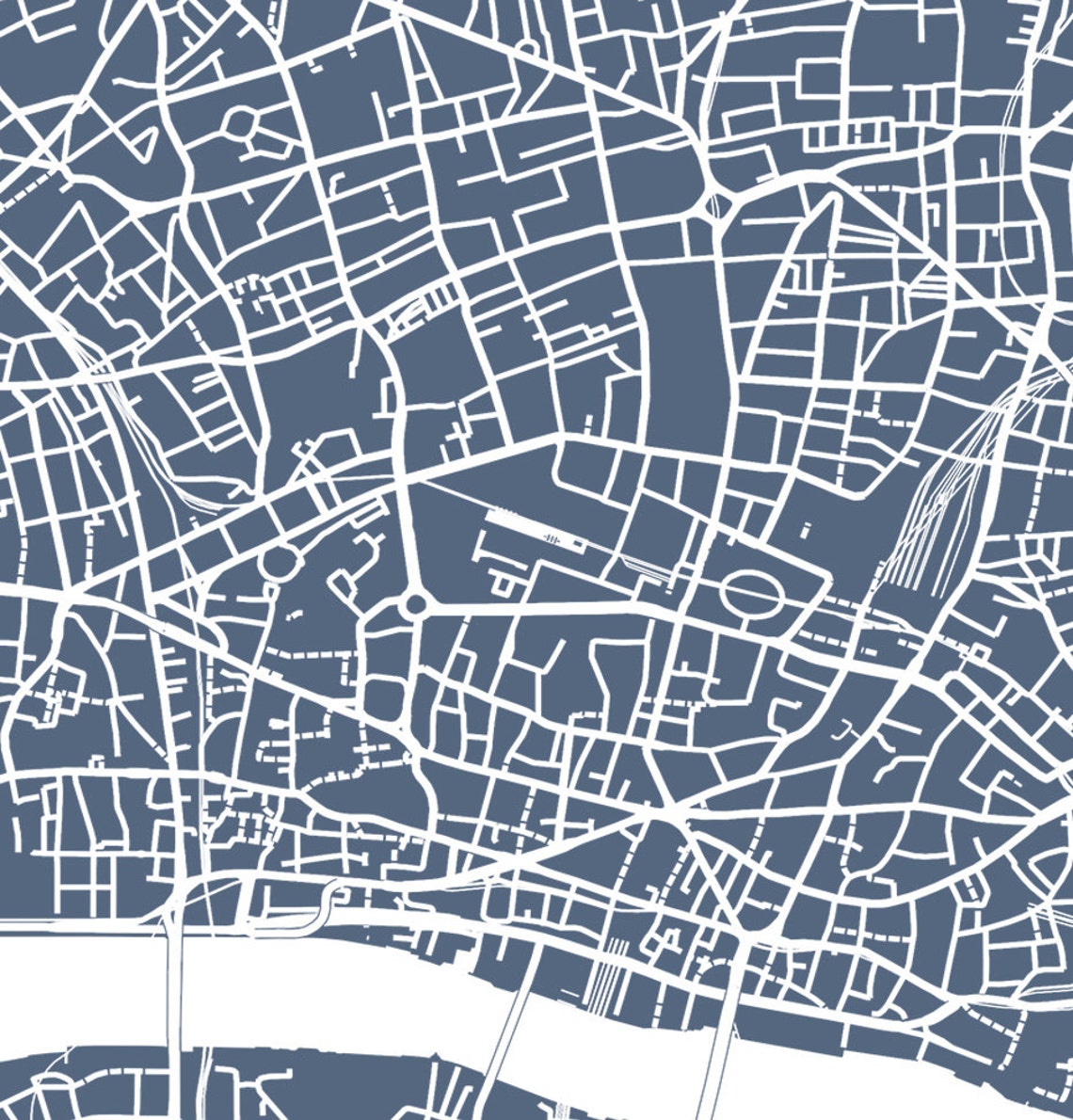 London Street Map Print London City Poster Print London | Etsy