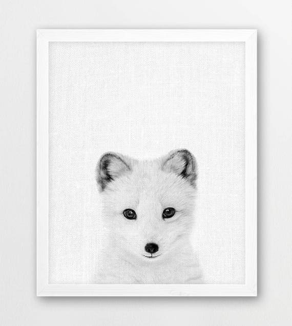 Nursery Decor Nursery Wall Art Polar Fox Print Baby Polar Etsy
