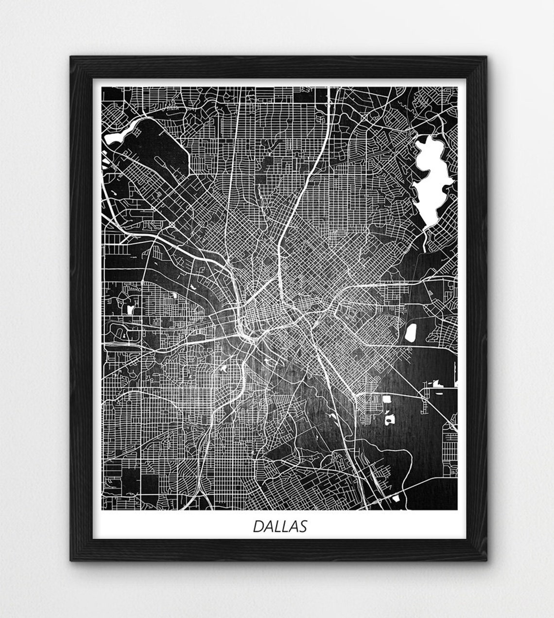 Dallas Poster Map Print Dallas Urban Map Print Dallas Texas Etsy